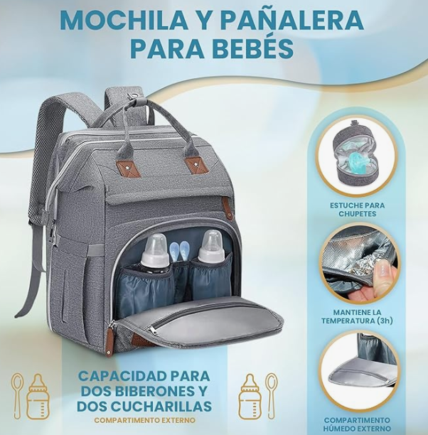 Mochila Bebé con Cambiador Portátil